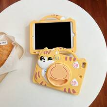 1 件猫咪设计防摔全保护硅胶软壳，360 度旋转支架兼容 iPad - 彩色 - 查看 5