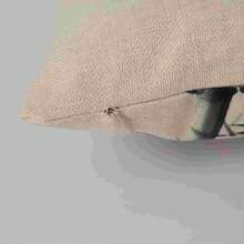 1只幾何圖案字母印花枕套,適用於家居、房間、臥室、客廳、沙發裝飾（不含內芯） - 藍色 - 查看 3