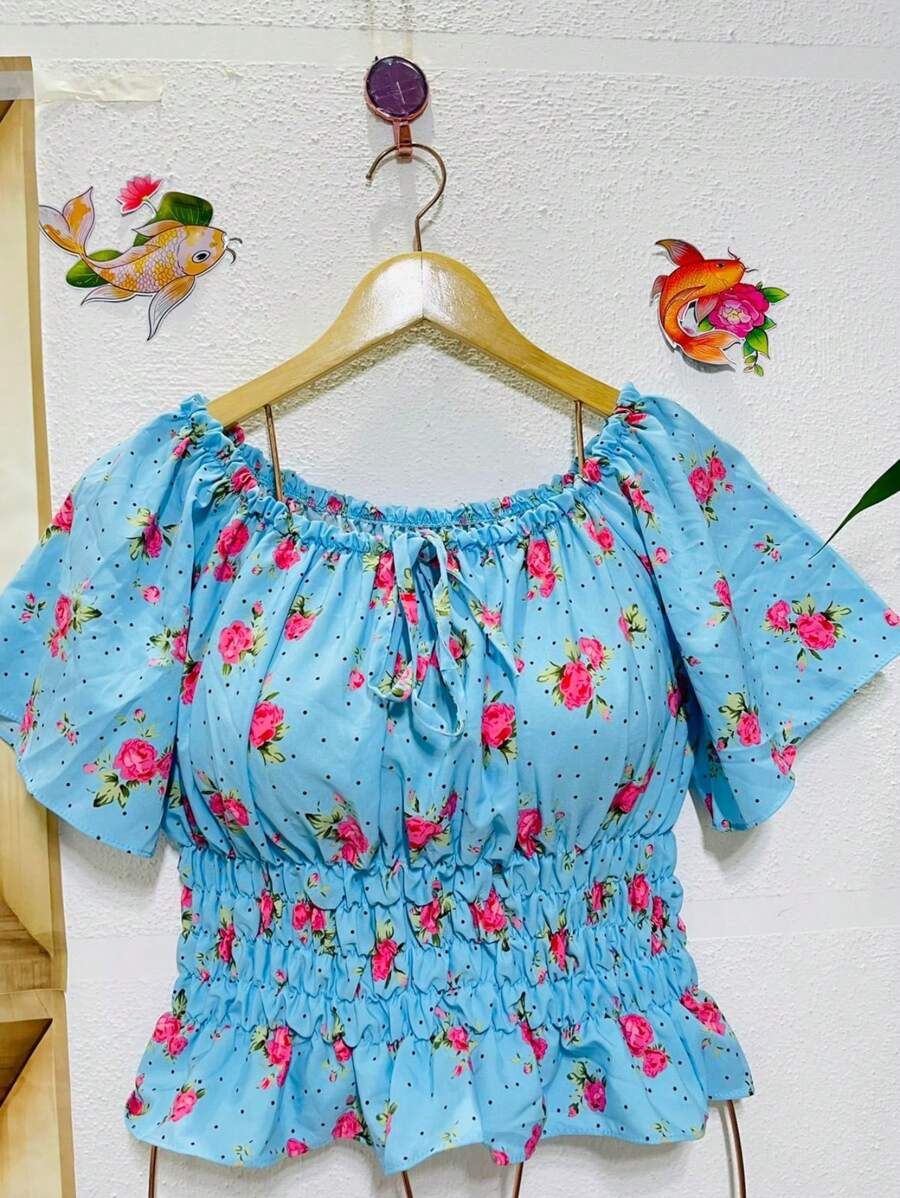 Women Tops - Blue - View 1