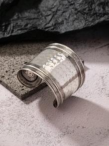 1個時尚波西米亞度假風格優雅和復古幾何圖案女士手鍊,適合女性在任何場合佩戴,如日常生活和約會 - 復古銀色 - 查看 7