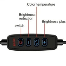 1入組6英寸光圈補光燈附有二節伸縮腳架,相機照片led視頻拍攝補光燈,可用於直播,照片攝影棚,化妝,會議,自拍攝影 - 款式14 - 查看 3