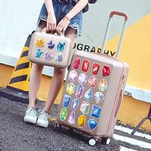 60入組漂亮的卡通水晶鑲嵌貼紙,可貼於筆記本、手機殼、行李箱、冰箱、筆記型電腦等等 - 彩色 - 查看 8