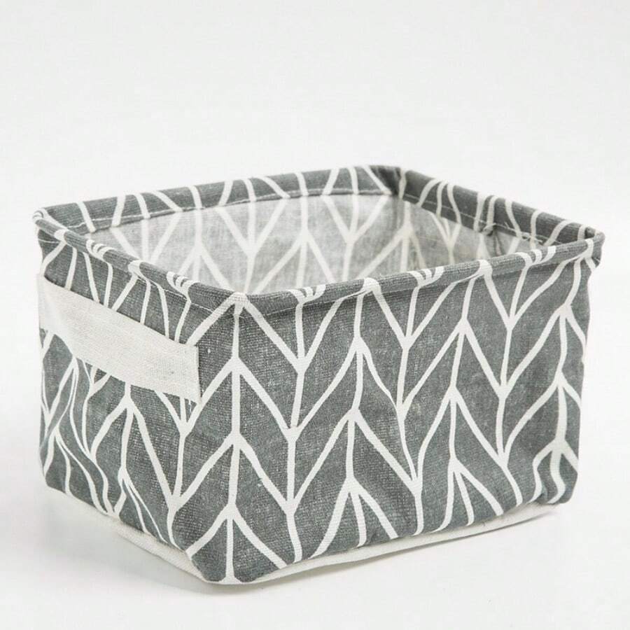 Panier De Rangement En Tissu Pliable Pour L'organisation De Bureau, Convient Pour Une Utilisation En Dortoir Et À La Maison Comme Boîte De Rangement Cosmétique