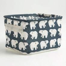Panier De Rangement En Tissu Pliable Pour L'organisation De Bureau, Convient Pour Une Utilisation En Dortoir Et À La Maison Comme Boîte De Rangement Cosmétique