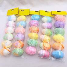 6pcs Easter Eggs-Shaped Decorative Ornaments Diy Holiday Scene Arrangement Decoration - B - View 2