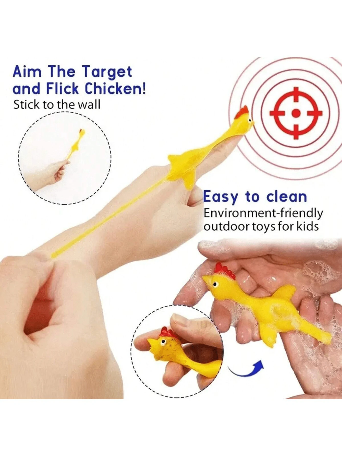 5 cái Cao su Gà tây Móc Bắn Căng thẳng Giải phóng Bộ đồ chơi , Vui Tường Gà tây - Nhiều màu - Xem 1