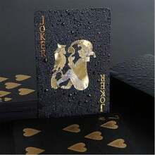 1pc Black Card Game,Waterproof Creative Black Rose Card Game,Cool Black Foil Decks Of Cards - Black - View 9