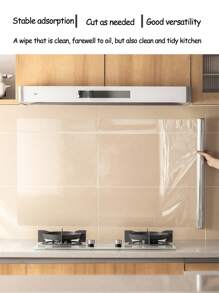 1 Roll Transparent Oil-Proof Sticker For Kitchen Window, Tile, Stove, Water-Proof - Multicolor - View 4