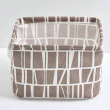 Panier De Rangement En Tissu Pliable Pour L'organisation De Bureau, Convient Pour Une Utilisation En Dortoir Et À La Maison Comme Boîte De Rangement Cosmétique