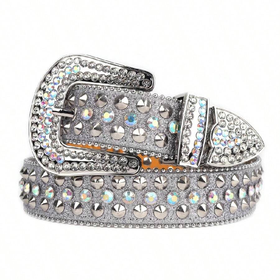 Women's Punk Rhinestone Heart Belt main image 0
