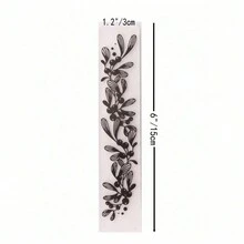 1 Miếng Nhựa trong suốt Trái cây & Lá Thư mục Dập nổi  Mẫu - Trong sáng - Xem 2