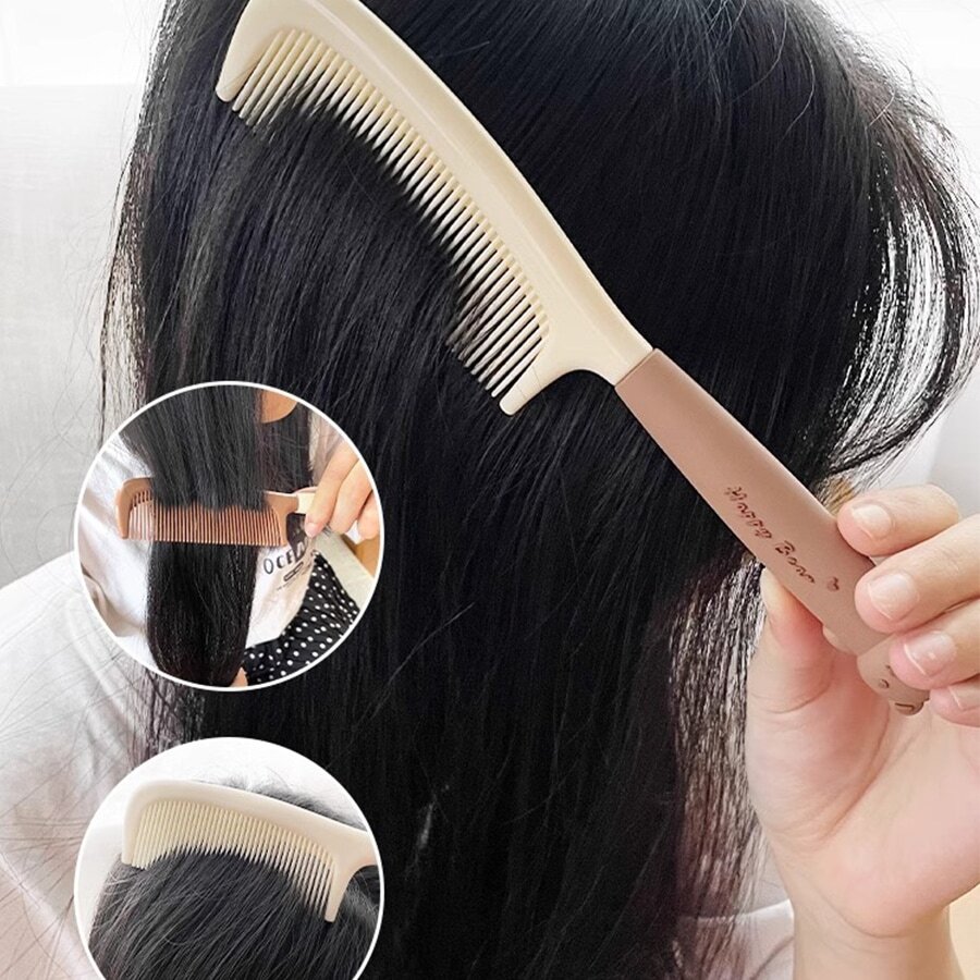 女士塑膠按摩髮梳,適合長髮兒童女孩 - 白色 - 查看 1