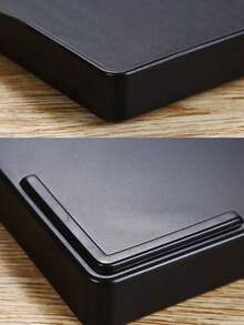 1pc Plastic Tray For Storing Cups In Guest Room, Rectangular Wash Basin Tray For Bathroom And Restaurant Use - Black - View 5