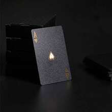 1pc Black Card Game,Waterproof Creative Black Rose Card Game,Cool Black Foil Decks Of Cards - Black - View 6
