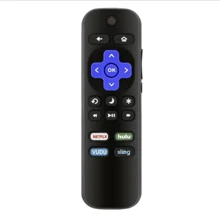 1pc Universal Replace Remote For All Roku TV, Replacement For TCL Roku/Hisense Roku/ONN Roku/Sharp Roku TV - Black - View 1