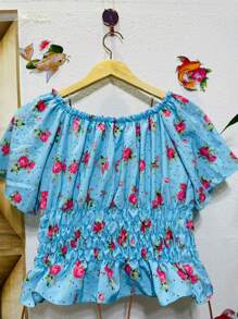 Women Tops - Blue - View 2