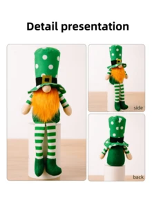 1 件聖派翠克節綠色無臉娃娃照相亭道具/適合朋友、戀人、婚禮禮品、求婚、生日派對裝飾和禮物 - 男款 - 查看 5