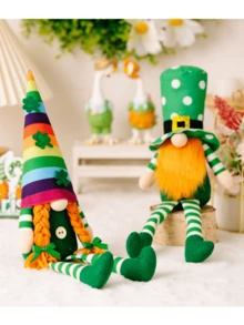 1 件聖派翠克節綠色無臉娃娃照相亭道具/適合朋友、戀人、婚禮禮品、求婚、生日派對裝飾和禮物 - 男款 - 查看 3