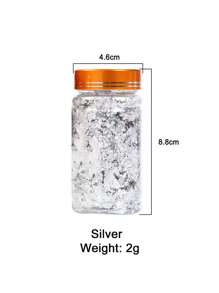 1 瓶闪光美甲箔纸不对称金箔银箔薄片 DIY 珠宝模具手工艺品装饰