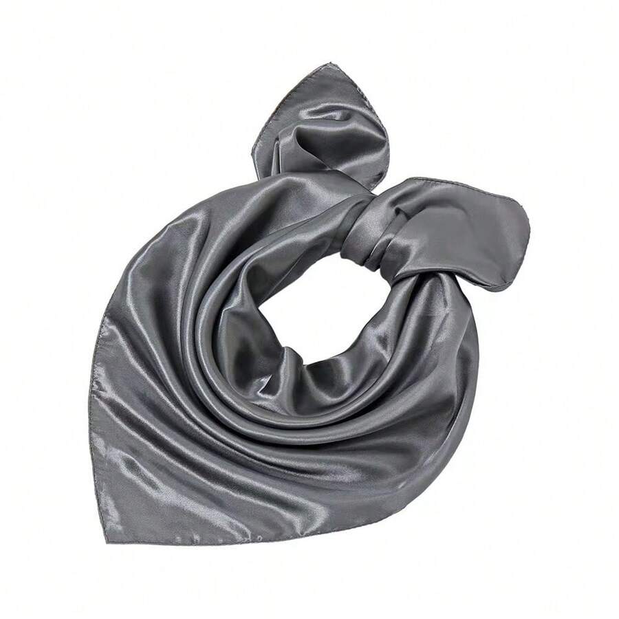 New Style Solid Colored Satin Professional Career Scarf, 60x60cm Square