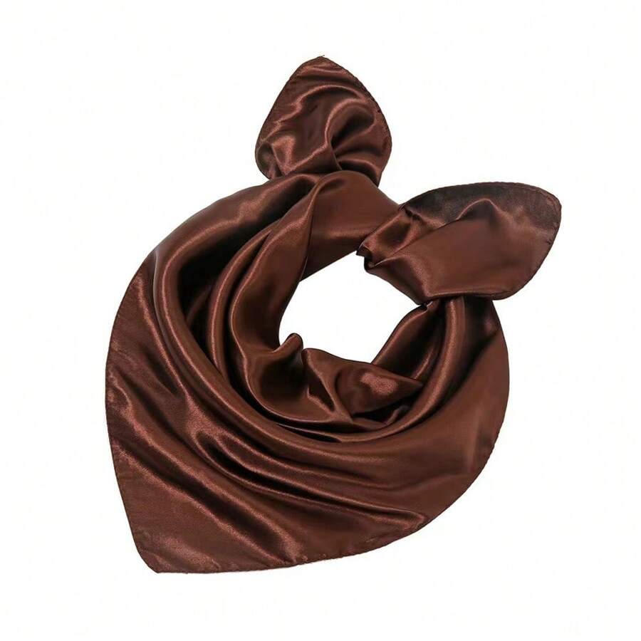 New Style Solid Colored Satin Professional Career Scarf, 60x60cm Square