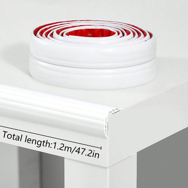 1.2m/Roll Soft And Straight Edge Guard Strip For Furniture, Wall