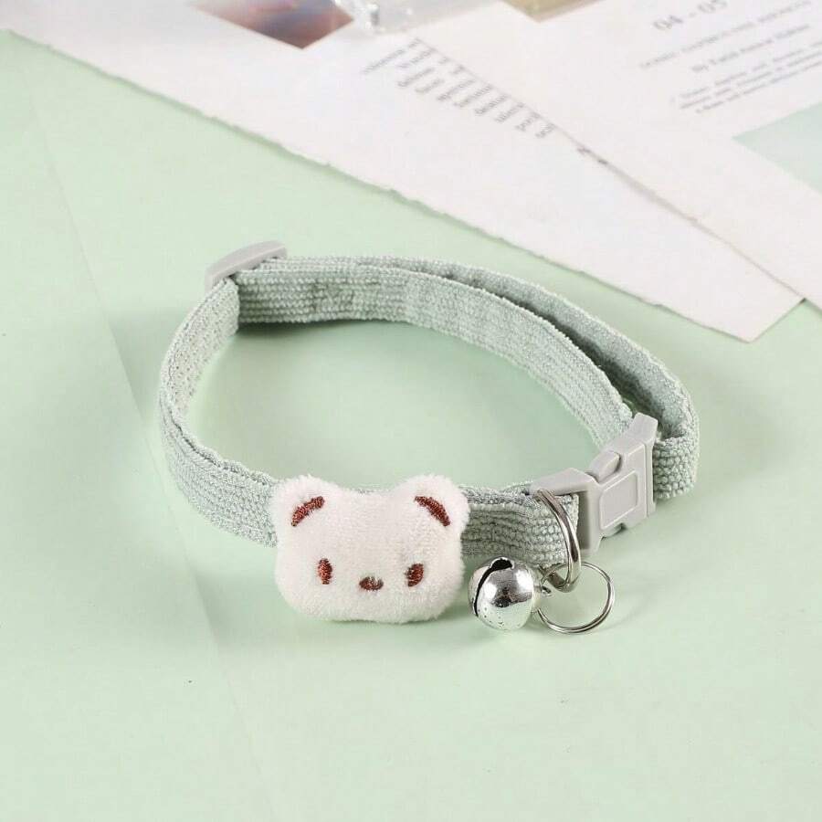 New Arrival Pet Collar Velvet Cartoon Design Dog & Cat Collar Pet Supplies - Green - View 1