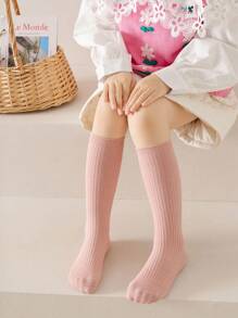 兒童襪子,春秋風格,實心中筒襪子,男女童通用,多彩堆疊襪子 - 彩色 - 查看 7