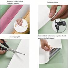 1000cm/rolle 3d Wohnzimmer Tapete, Faux Silica Gel Schlamm, Selbstklebend, Wasserdicht, Anti-kollision, Schlafzimmer Hintergrund, Matte Einfarbige Farbe, Heimdekoration