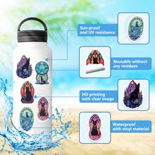 50入組黑暗貓哥特版防水diy創意塗鴉貼紙,適用於筆記型電腦手機殼吉他滑板水瓶桿頭盔滑雪板行李箱冰箱門窗家居塗鴉裝飾貼紙 - 彩色 - 查看 7