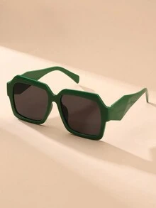 1 件男女通用时尚经典款方形时尚眼镜适合日常生活、海滩和户外旅行 - 彩色 - 查看 8