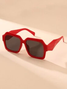 1 件男女通用时尚经典款方形时尚眼镜适合日常生活、海滩和户外旅行 - 彩色 - 查看 6