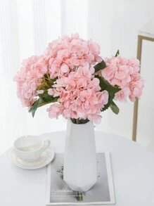 1入組人工花組成的繡球花束,適用於diy生日派對和婚禮鮮花籃,新娘手捧花,家居擺設,餐廳,臥室,窗台裝飾,花瓶裝飾,適合情人節,新年,和戶外花園開放季節的裝飾 - 淺粉色 - 查看 4