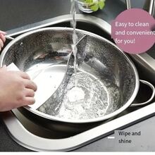 1pc Stainless Steel Twin-Handled Hot Pot For Home Induction Cooktop, Thick Clear Soup And Spicy Hot Pot - Silver - View 4