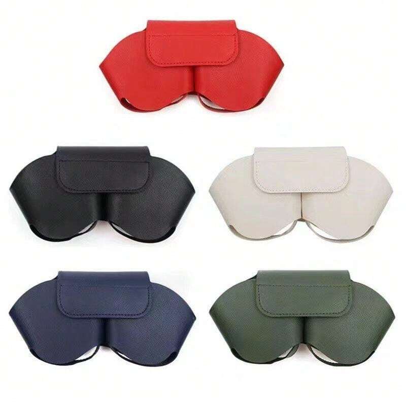 HaploS 5er Set Brillenetui Aus PU-Leder – Kompakt, Robust, Farbig Sortiert (braun, Schwarz, Khaki, Grau, Orange) – Für Sonnen- Und Lesebrillen