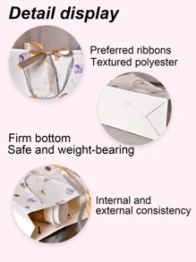 1 Miếng Hoa văn lá Túi quà tặng Với Vàng bạc Dây điện , Tươi Và Tự nhiên Phong cách Món quà sinh nhật Cái túi , Giấy nướng Cái túi , Quần áo Túi quà tặng , Dung lượng lớn Bữa ăn nhẹ Túi kẹo Với Gấp đôi Cord Xử lý - Nhiều màu - Xem 5