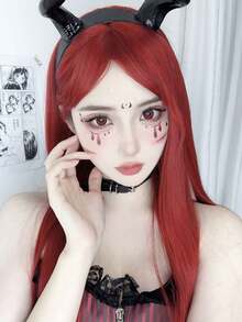 2 件裝角色扮演萬聖節臉部和身體貼紙紋身防水和逼真化妝裝飾貼紙適合音樂節、狂歡、音樂會 - 彩色 - 查看 6