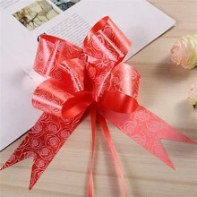 1pc 20pcs Ribbon Bowknot Gift Box For Valentine'S Day, Wedding Decoration, Car Door Handle Flower, Etc. - Red Rose - View 1