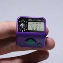 1入電子點數器,帶有指南針功能,可作為戶外繞圈計數器或手指計數器,適用於家庭使用 - 彩色 - 查看 4