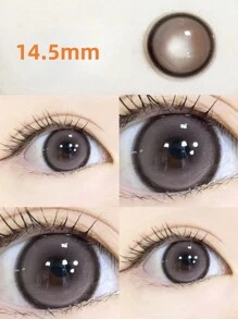 2 片/盒年抛大直径彩色隐形眼镜平光 (0.00) 度数，方便旅行万圣节服装角色扮演 - 奶味珍珠 - 查看 2