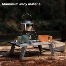 1 件銀色戶外超輕量便攜式迷你鋁桌露營桌帳篷桌子茶几 - 銀色 - 查看 4