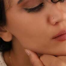 5 件个性化不锈钢和水钻鼻钉，带字母“5”，适合情侣日常佩戴 - 0.8mm*6mm*2mm - 查看 5