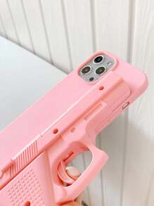 Pancoat Creative Toy Gun Designed Phone Case Compatible With IPhone 15/14/13/12/11, Clear Tpu Soft Case Compatible With IPhone 14/13/15 Pro Max, Apple11/12/13 Case Silicon Case Compatible With IPhone 15, Creative Case Compatible With IPhone 13 Pro Max, Transparent Tpu Soft Case Compatible With IPhone 15/14/13/11 Pro - Pink - View 4