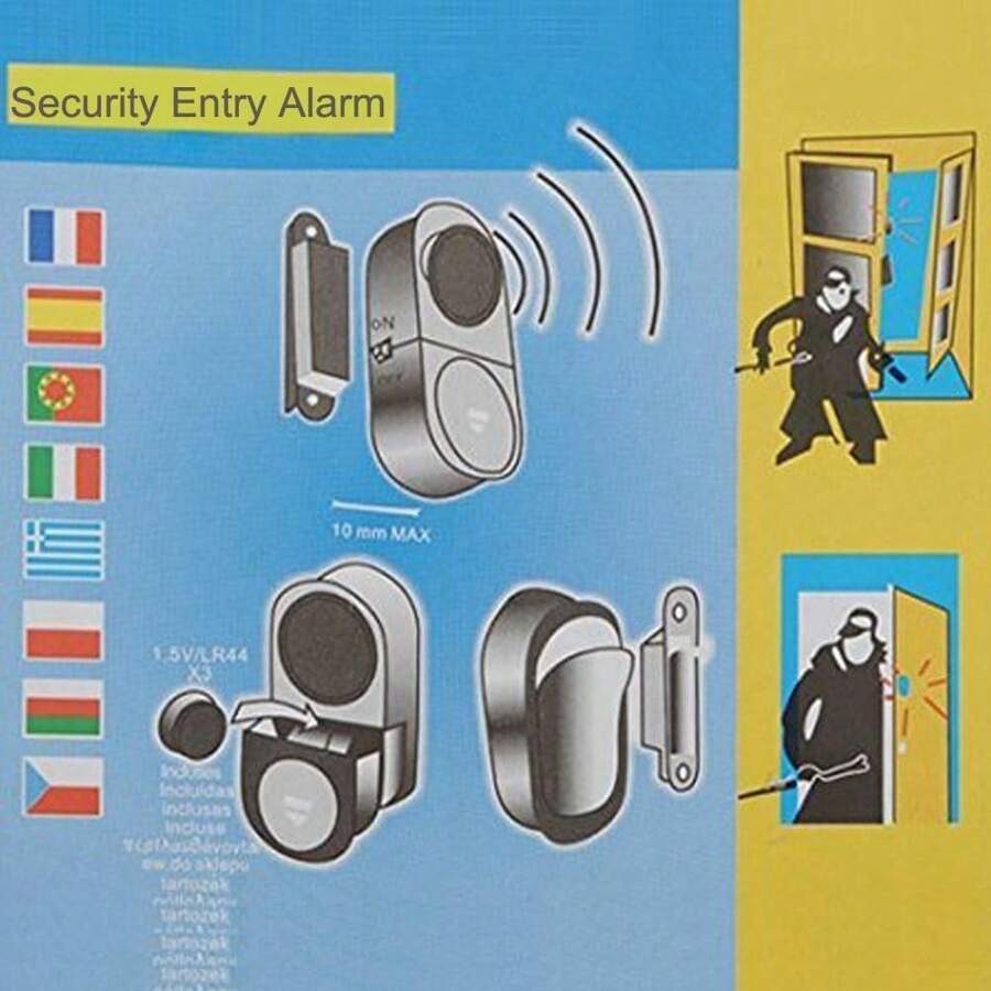 Personal Door And Window Security Alarm, Safety AntiTheft Alarm System