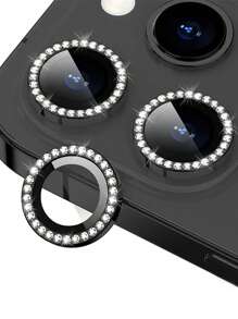 3pcs Colorful Crystal Lens Protector Film For Apple 16/14 Pro 6.1 Inch / 14 Pro Max 6.7 Inch, Embedded Artificial Diamond Shiny Camera Cover Tempered Glass For Apple 14 Pro Max/14 Pro/15/15 Promax/15Pro [Perfect Fit] - Artificial Diamond Multicolor Gift For Birthday, Family, Friends Sparkling Crystal, Lens Protector, Phone Accessories