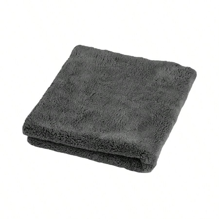 1 Pieza Toalla De Microfibra Multiuso Para Lavado De Autos, Toalla De Secado Rápido Y Trapo De Limpieza - Gris - Ver 1