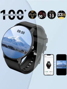 Reloj Inteligente Hombre Deportivo Impermeable Smartwatch (Negro, Azul) - Negro - Ver 7