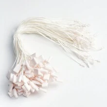 100pcs Pink Paper String Tags, String Locks, Hang Tags String, Gift Tag String, Retail Label String, Hang Tag String, Luggage Tags, Diy Crafts String For Clothes, Retail Pricing, Shoes Clip, Luggage Labels - Pink - View 1