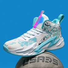 2024年新款籃球鞋,休閒運動鞋,學生運動鞋,男青年輕量化訓練鞋 - 白藍色 - 查看 2