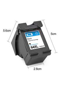 再製64xl墨盒1入,與hp Envy 7855 7155 7158 6252 6255 6258 7164打印機兼容並替代hp 64xl墨盒 - 黑色 - 查看 2